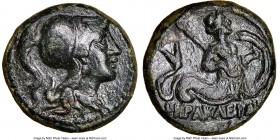 LUCANIA. Heraclea. Ca. 3rd-1st centuries BC. AE (13mm, 2.46 gm, 12h). NGC Choice XF 5/5 - 3/5. Head of Athena right, wearing crested Corinthian helmet...
