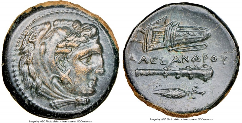MACEDONIAN KINGDOM. Alexander III the Great (336-323 BC). AE unit (18mm, 5h). NG...