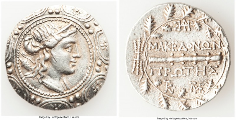 MACEDON UNDER ROME. First Meris. Ca. 167-148 BC. AR tetradrachm (32mm, 16.91 gm,...