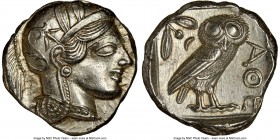 ATTICA. Athens. Ca. 440-404 BC. AR tetradrachm (24mm, 17.22 gm, 1h). NGC MS 5/5 - 4/5, brushed. Mid-mass coinage issue. Head of Athena right, wearing ...