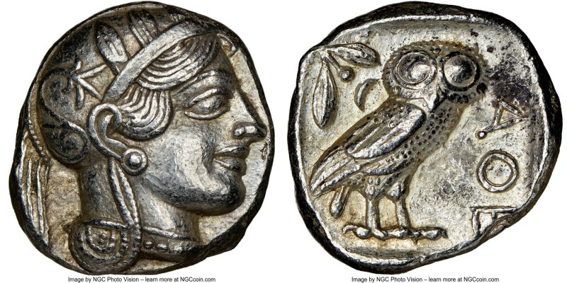 ATTICA. Athens. Ca. 440-404 BC. AR tetradrachm (25mm, 17.20 gm, 8h). NGC Choice ...