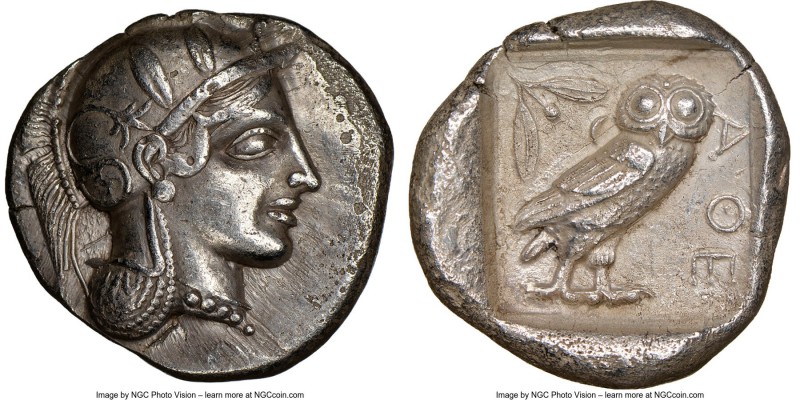 ATTICA. Athens. Ca. 440-404 BC. AR tetradrachm (26mm, 16.76 gm, 2h). NGC XF 5/5 ...