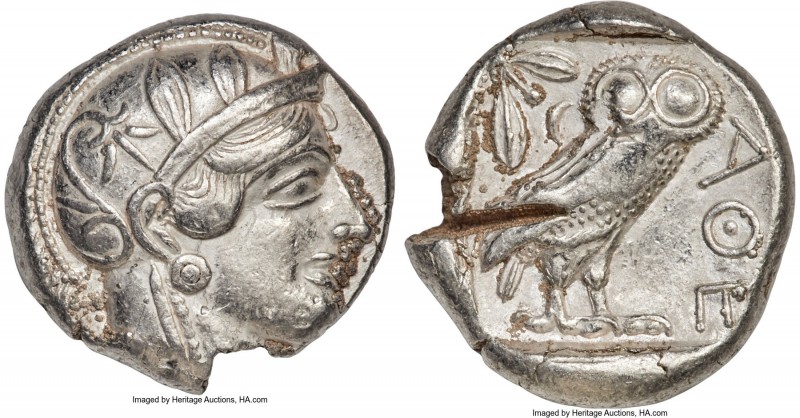 ATTICA. Athens. Ca. 440-404 BC. AR tetradrachm (24mm, 16.41 gm, 10h). About XF, ...