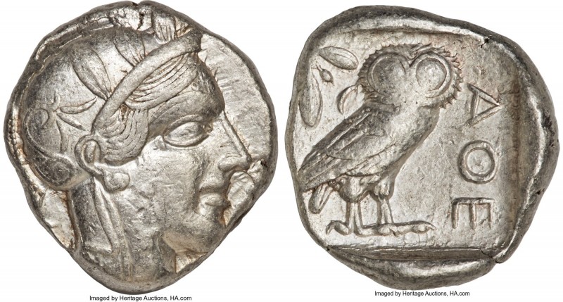 ATTICA. Athens. Ca. 440-404 BC. AR tetradrachm (26mm, 17.15 gm, 7h). VF. Mid-mas...
