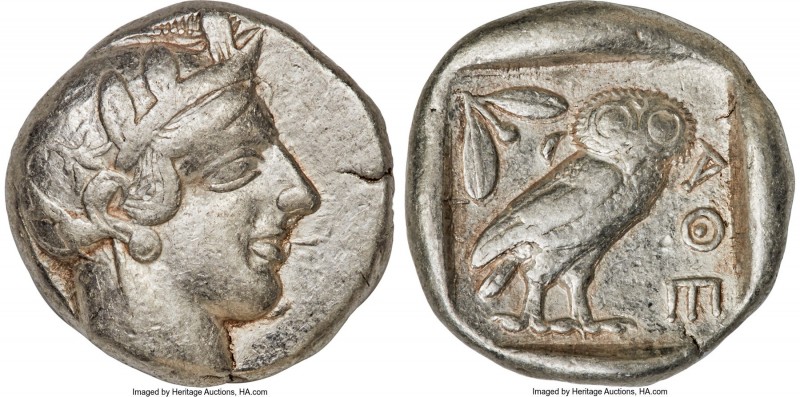 ATTICA. Athens. Ca. 440-404 BC. AR tetradrachm (25mm, 17.11 gm, 5h). VF. Mid-mas...