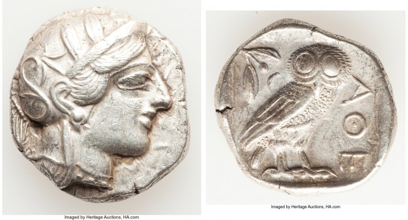 ATTICA. Athens. Ca. 440-404 BC. AR tetradrachm (26mm, 17.14 gm, 8h). XF, scratch...