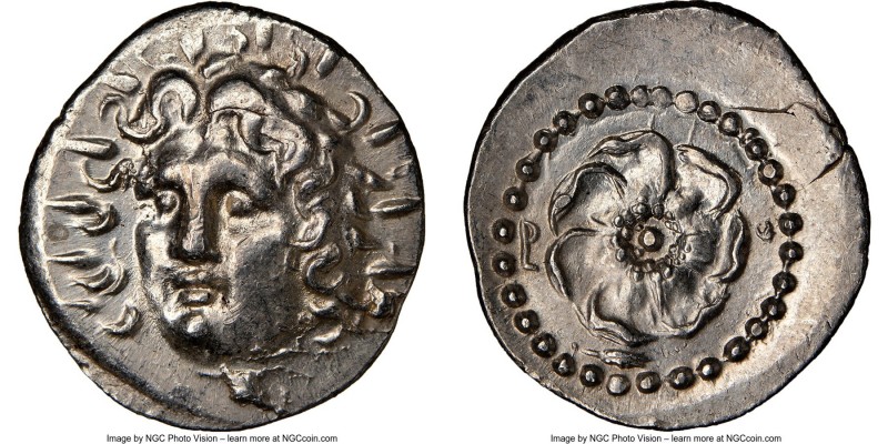 CARIAN ISLANDS. Rhodes. Ca. 84-30 BC. AR drachm (20mm, 4.30 gm, 12h). NGC Choice...