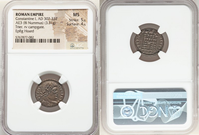 Constantine I the Great (AD 307-337). AE3 or BI nummus (18mm, 3.31 gm, 7h). NGC ...