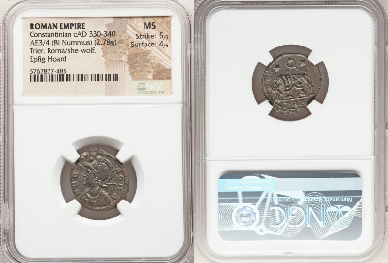 Constantinople Commemorative (ca. AD 330-340). AE3 or BI nummus (20mm, 2.78 gm, ...