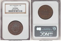 Republic Proof 10 Centimos 1873 PR64 Brown NGC, KM-X2. Light blue toning on chocolate surfaces. 

HID09801242017

© 2020 Heritage Auctions | All R...