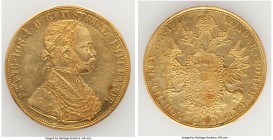 Franz Joseph I gold 4 Ducat 1914 AU, KM2276, Fr-487. 39.4mm. 13.96gm. Prooflike surfaces. 

HID09801242017

© 2020 Heritage Auctions | All Rights ...