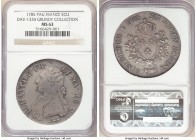 Louis XVI Ecu 1785-(cow) MS63 NGC, Pau mint, Dav-1334, Gad-356a. Ecu aux lauriers du Bearn. Well struck with a sharp strike and fully mirrored, proofl...