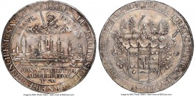 Münster. Christof Bernhard von Galen Broad Taler MDCLXI (1661) AU Details (Tooled) NGC, Munster mint, KM75, Dav-5603. On the taking of the city by the...