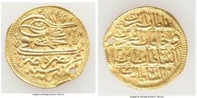 Ottoman Empire. Ahmed III (AH 1115-1743 / AD 1703-1730) gold Ashrafi AH 1115 (AD 1703/1704) XF (Holed), Misr mint (in Egypt), KM72, Damali-23-MS-43-4m...