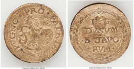 Leiden. City Counterstamped Siege 1/4 Gulden 1574 VF, Van Loon-I-182.2, Vanhoudt-472. 29.5mm. 0.71gm. Issued during the early part of the Eighty Years...