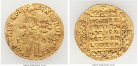Batavian Republic. Utrecht gold Ducat 1802 XF, KM11.2. 22.0mm. 3.45gm. 

HID09801242017

© 2020 Heritage Auctions | All Rights Reserve