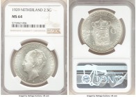 Wilhelmina I 2-1/2 Gulden 1929 MS64 NGC, Utrecht mint, KM165. First year of type. 

HID09801242017

© 2020 Heritage Auctions | All Rights Reserve