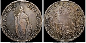 Republic 8 Reales 1835 LM-MM VF30 NGC, Lima mint, KM142.3.

HID09801242017

© 2020 Heritage Auctions | All Rights Reserve