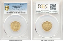 Carol I gold 12-1/2 Lei 1906 MS62 PCGS, KM36. One year type issued for the 40th Anniversary of his Reign.

HID09801242017

© 2020 Heritage Auction...