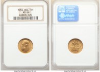 Nicholas II gold 5 Roubles 1903-AP MS66 NGC, St. Petersburg mint, KM-Y62. AGW 0.1245 oz. 

HID09801242017

© 2020 Heritage Auctions | All Rights R...