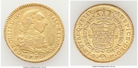 Charles III gold 2 Escudos 1772 M-PJ XF, Madrid mint, KM417.1. Jones-2499. 22.5mm. 6.72gm. Includes detailed collector tag. 

HID09801242017

© 20...