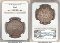 Confederation 5 Francs 1874-B MS63 NGC, Bern mint, KM11. Seated Helvetia toned in a lavender & gold tinted anthracite toning. 

HID09801242017

© ...