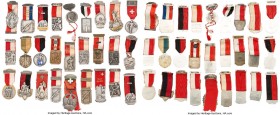 Confederation 148-Piece Lot of Uncertified "Shooting Festival Ribbons & Badges" Medals, Remarkable Collection of Swiss Shooting Participant Badges/Med...