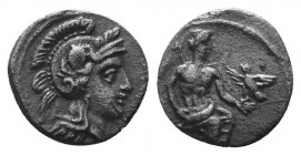 CILICIA, Tarsos. Pharnabazos. Persian military commander, 380-374/3 BC. AR Obol. Struck circa 380-379 BC. Baal of Tarsos seated right, eagle alighting...