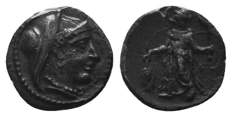 CILICIA. Mallos. Circa 385-375 BC. Obol. Veiled head of Demeter to right, wearin...