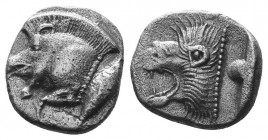Greek Obol, Ca. 350-300 BC. AR

Condition: Very Fine

Weight: 1.10 gr
Diameter: 10 mm