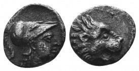 Greek Obol, Ca. 350-300 BC. AR

Condition: Very Fine

Weight: 0.70 gr
Diameter: 10 mm