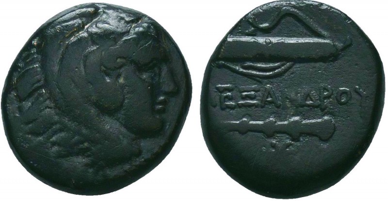 KINGS OF MACEDON. Alexander III 'the Great' (336-323). Ae
Obv: Head of Herakles ...