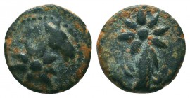 PONTUS uncertain. 130-100 BC. AE 10.
Obv: Comet.
Rev: Horse's head with star below.
SNG British Museum, Black Sea 984.

Condition: Very Fine

Weight: ...