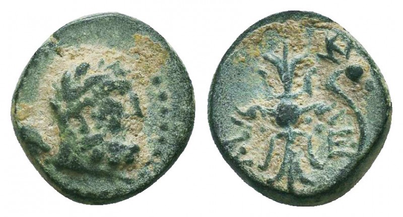 PISIDIA. Selge. Ae (2nd-1st centuries BC).
Obv: Head of Herakles right, with clu...