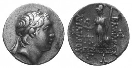 Kings of Cappadocia, Ariarathes V Eusebes AR Drachm. Dated RY 33 = 130/29 BC. Diademed head right / ΒΑΣΙΛΕΩΣ ΑΡΙΑΡΑΘOV EVΣEBOVΣ, Athena Nikephoros sta...