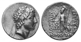 KINGS OF CAPPADOCIA. Ariarathes VII Philometor, circa 116-101 BC. Drachm. RY 10 = 106/5. Diademed head of Ariarathes VII to right. Rev. BAΣΙΛΕΩΣ - API...