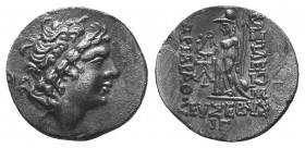 Kings of Cappadocia, Ariarathes IX Eusebes Philopator AR Drachm. Eusebeia-Mazaca, dated RY 4 = 98/7 BC. Diademed head right / BAΣΙΛΕΩΣ APIAPAΘOV ΕVΣEB...