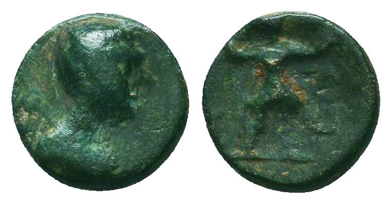 KINGS OF CAPPADOCIA. Ariarathes II (?) (Circa 301-280 BC). Ae.
Obv: Head Right, ...