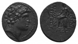 SELEUKID EMPIRE. Alexander I Balas. 152-145 BC. AR Drachm. Antioch on the Orontes mint. Dated SE 163 (150/49 BC). Diademed head right / Apollo Delphio...