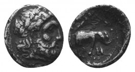 SELEUKID KINGDOM. Seleukos I Nikator (312-281 BC). Drachm.
Obv: Laureate head of Zeus right.
Rev: BAΣIΛEΩΣ / ΣEΛEYKOY.
Athena, holding spear and shiel...