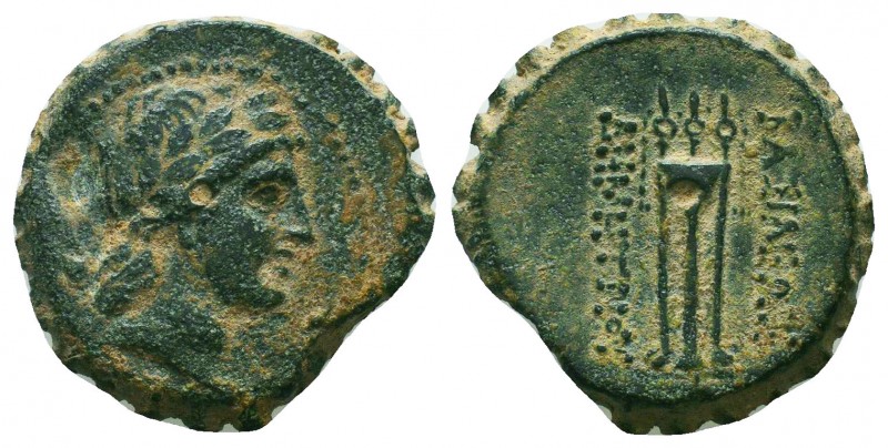 SELEUKID KINGDOM. Demetrios I Soter (162-150 BC). Serrate Ae. Antioch on the Oro...