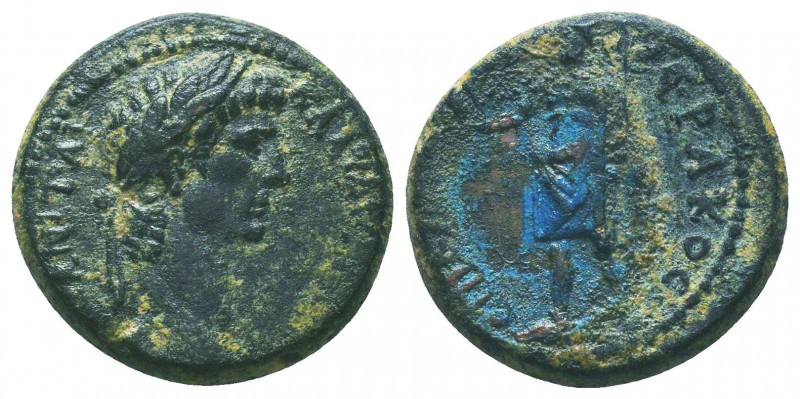 PHRYGIA. Aezanis. Claudius (41-54). Ae. Klaudios Hierax, magistrate.
Obv: KΛAYΔI...