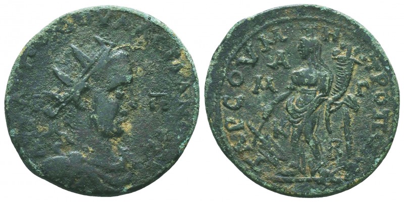 Valerian I Æ33 of Tarsus, Cilicia. AD 253-260. Radiate, draped and cuirassed bus...