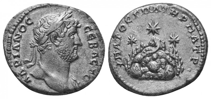 CAPPADOCIA. Caesarea. Hadrian (117-138). Didrachm.
Obv: AΔPIANOC CEBACTOC.
Laure...