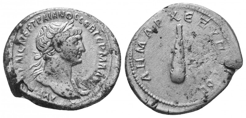 CAPPADOCIA. Caesarea. Trajan (98-117). Didrachm.
Obv: ΑΥΤΟΚΡ ΚΑΙС ΝЄΡ ΤΡΑΙΑΝω AP...