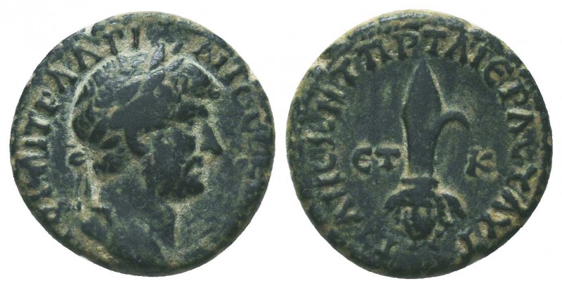 CAPPADOCIA. Tyana. Hadrian (117-138). Ae. Dated RY 20 (135/6).
Obv: ΑΥTO ΚΑΙ ΤΡ ...