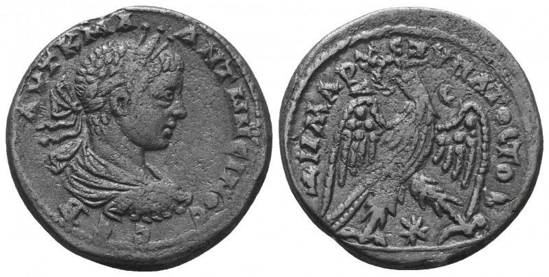 SELEUCIS & PIERIA. Antioch. Elagabalus (218-222). Tetradrachm.
Obv: AVT K M ANTW...