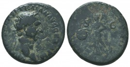 Trajan. A.D. 98-117. AE Dupondius

Condition: Very Fine

Weight: 12.60 gr
Diameter: 25 mm