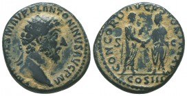 Marcus Aurelius (AD 161-180). AE Dupondius

Condition: Very Fine

Weight: 10.90 gr
Diameter: 25 mm