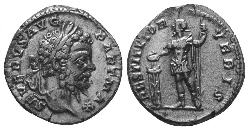Septimius Severus AD 193-211. Denarius AR
SEVERVS AVG PART MAX, laureate head r...